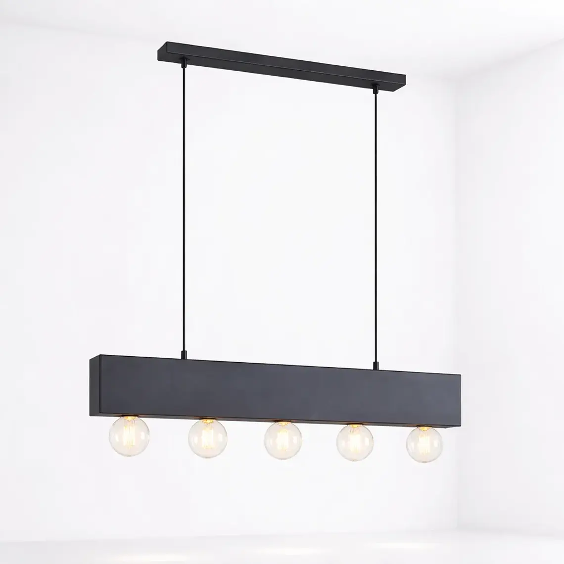 Lampara Colgante Couture Negro 5 Luces 1
