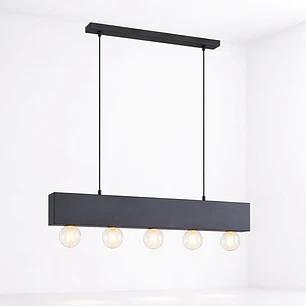 Lampara Colgante Couture Negro 5 Luces