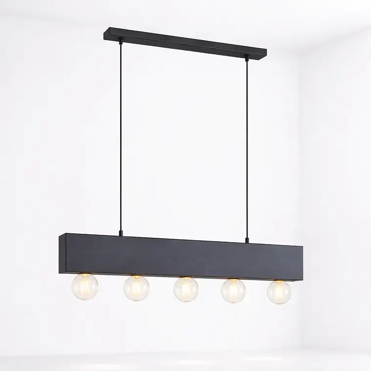 Lampara Colgante Couture Negro 5 Luces 1