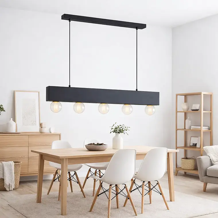 Lampara Colgante Couture Negro 5 Luces 3