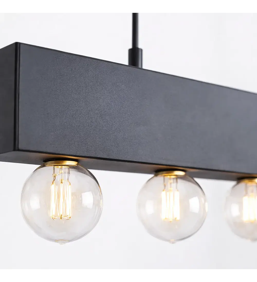 Lampara Colgante Couture Negro 5 Luces