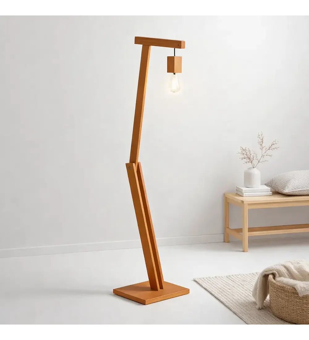 Lampara de Pie Madera Pelicano