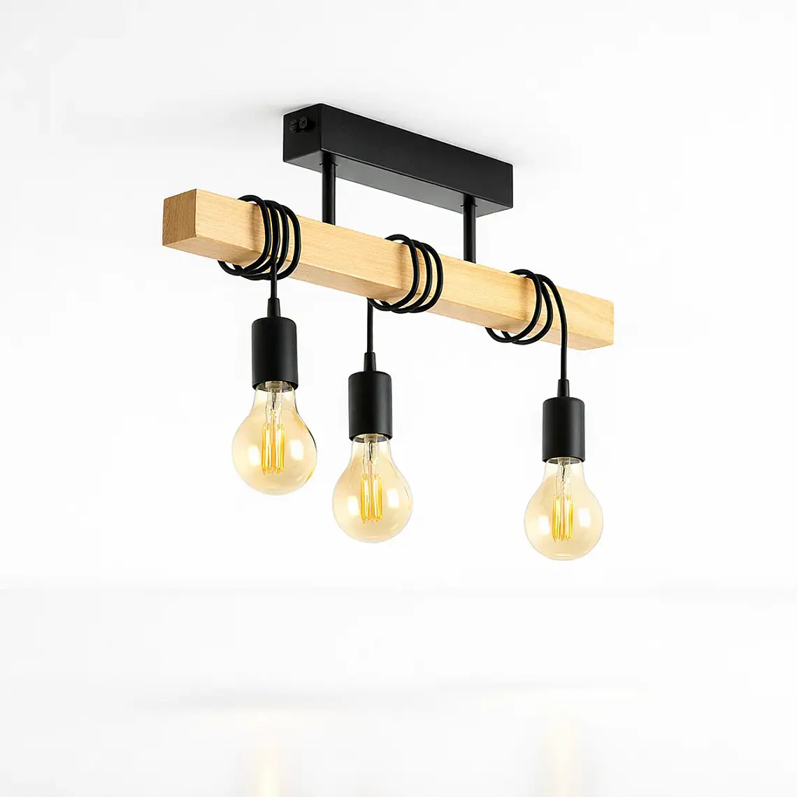 Lampara Colgante Townshend Negra 3 Luces 1