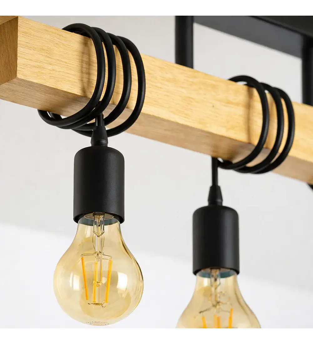 Lampara Colgante Townshend Negra 3 Luces