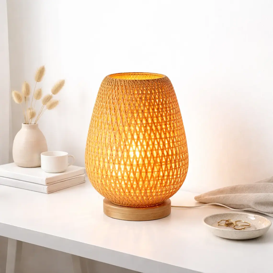 Lampara de Mesa Bamboo 30cm 2