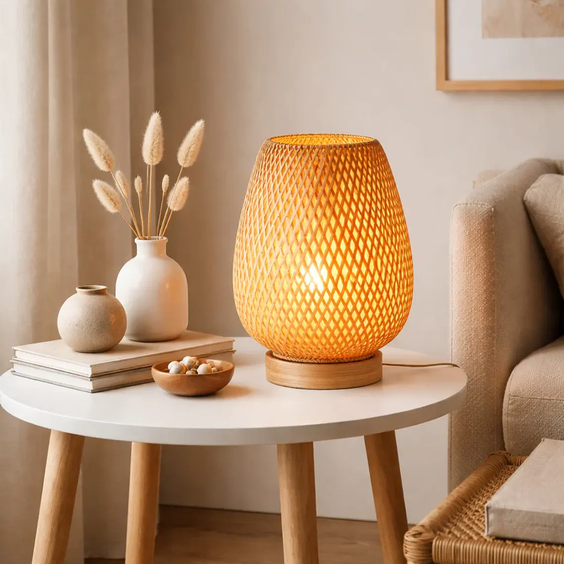 Lampara de Mesa Bamboo 30cm 4
