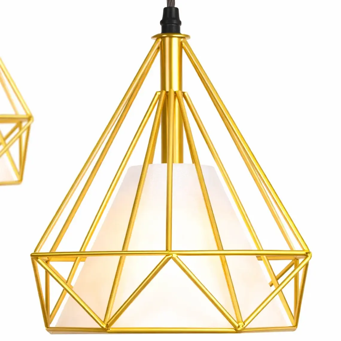 Panel 3 Lamparas Triangulares Gold 2