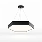 Lampara Led Moderna Colgante 48w 600mm Negra 6000k Modelo Hexagono Cerrado Sudeep Konnergie - Miniatura 1