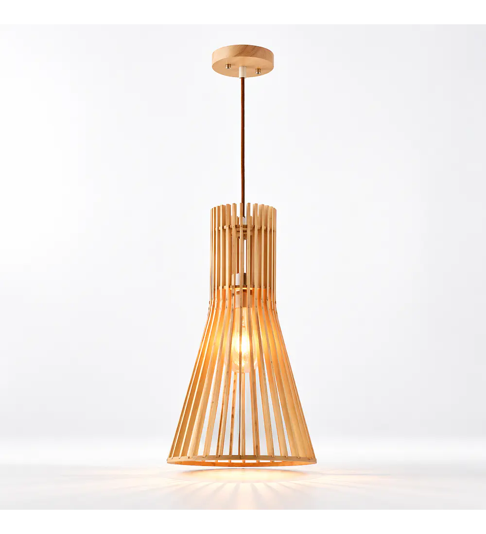 Lampara Rattan Triangular