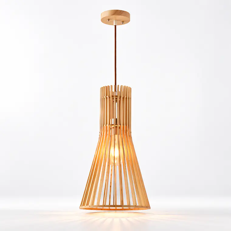 Lampara Rattan Triangular 2