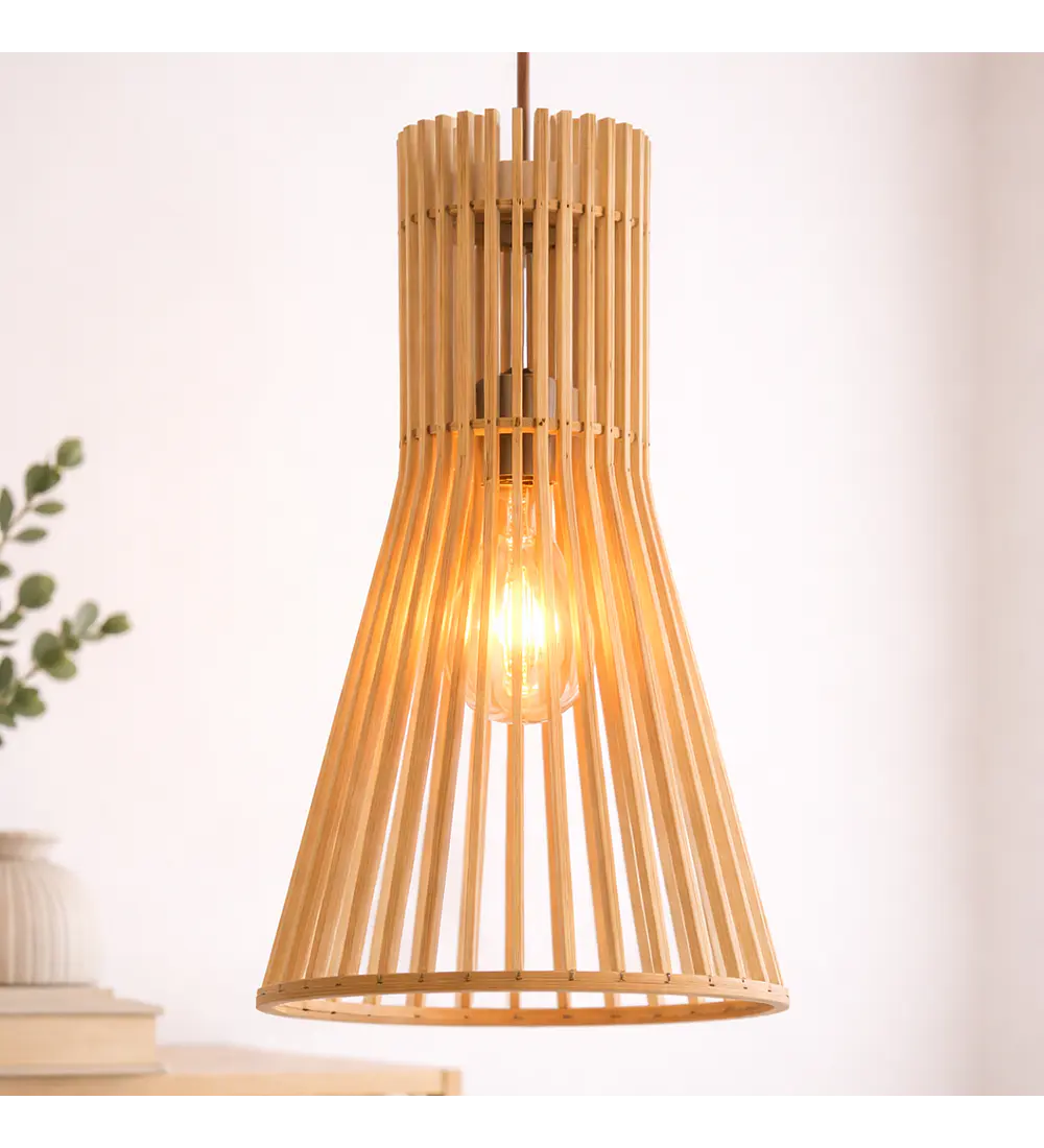 Lampara Rattan Triangular
