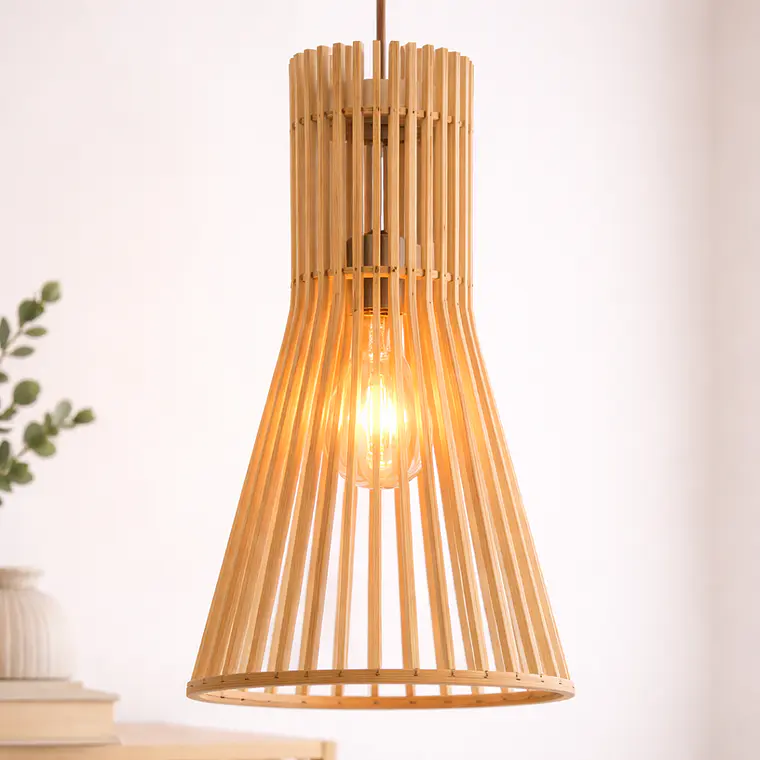 Lampara Rattan Triangular 3