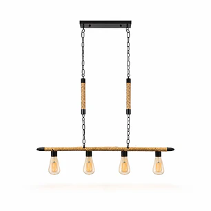 Lampara De Techo Porta Ampolleta E27 X4 Modelo Yute Vasumati Konnergie