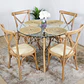 Comedor Eames Vidrio 100cm + 4 Sillas Crossback Madera - Miniatura 10