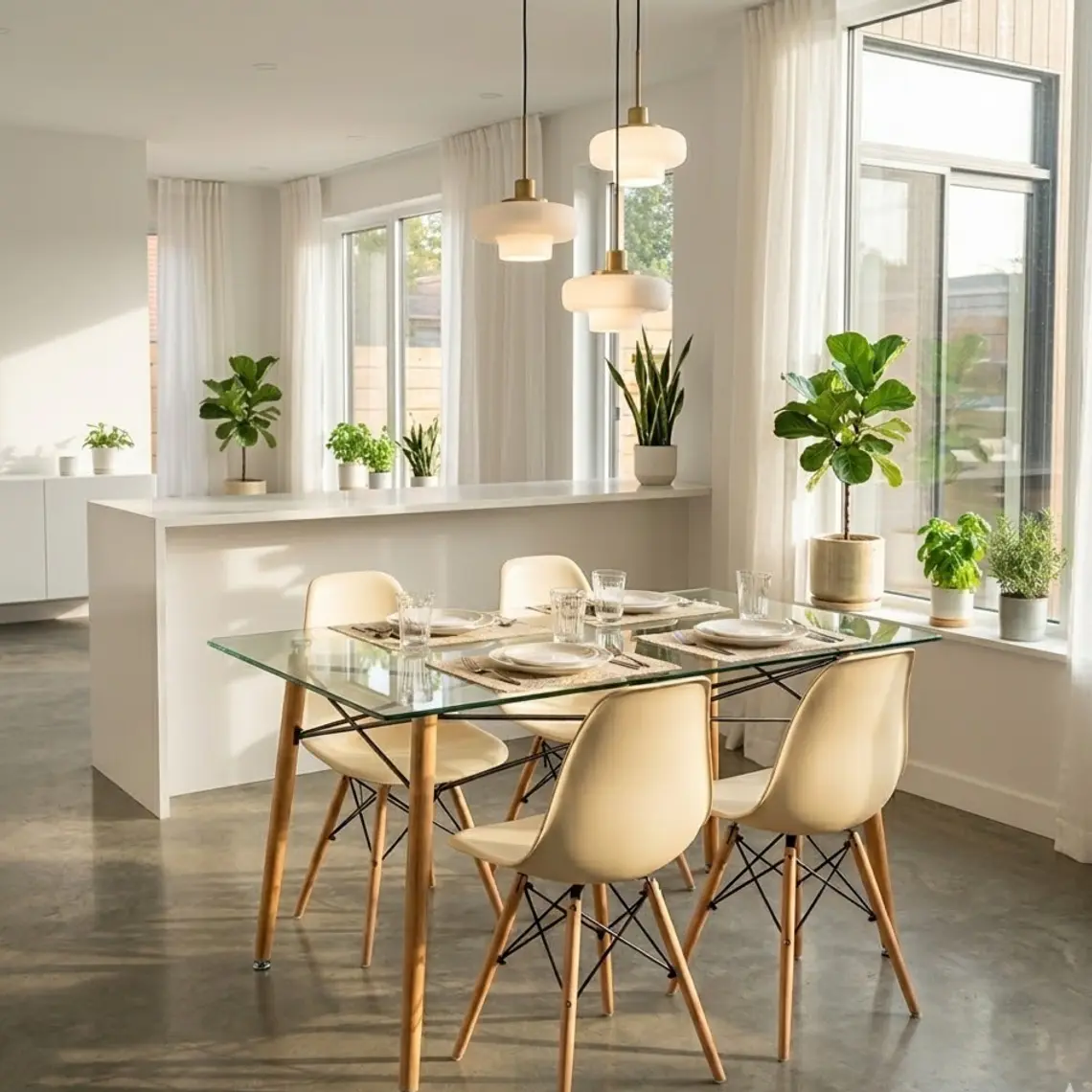 Mesa Crox 160x 90cms + 4 Sillas Eames Clasicas 2