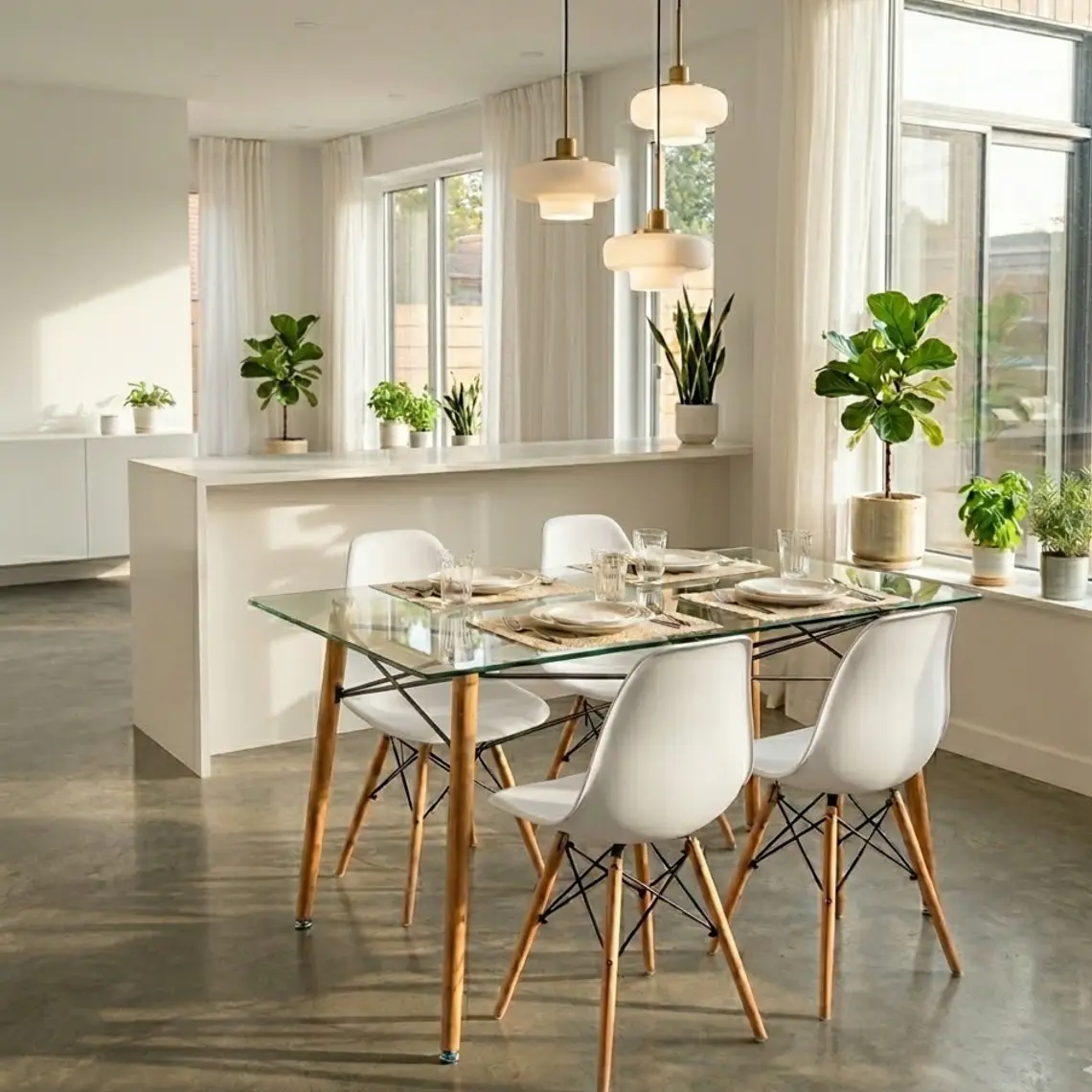 Mesa Crox 160x 90cms + 4 Sillas Eames Clasicas 3