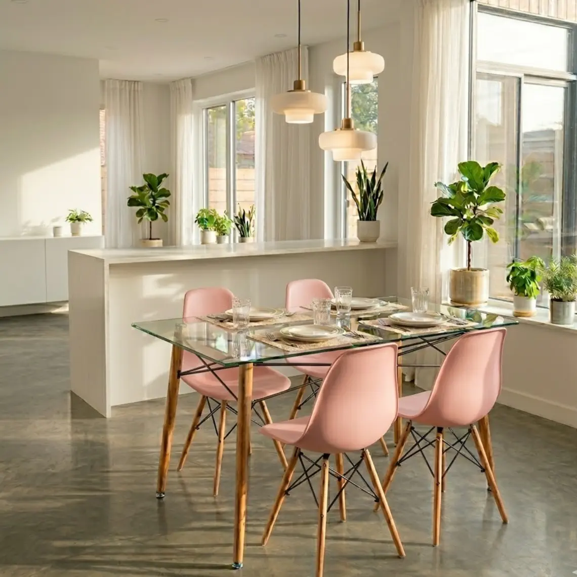 Mesa Crox 160x 90cms + 4 Sillas Eames Clasicas 6