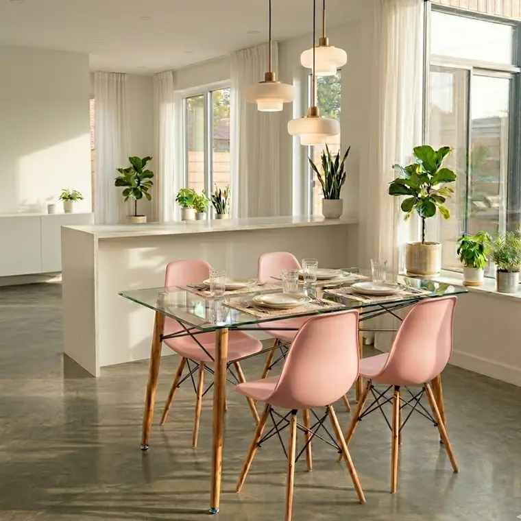 Mesa Crox 160x 90cms + 4 Sillas Eames Clasicas 6