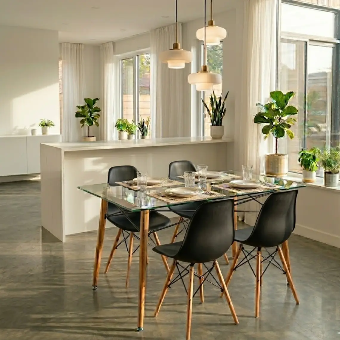 Mesa Crox 160x 90cms + 4 Sillas Eames Clasicas 7