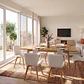 Comedor Mesa Expandible Rectangular Zeus + 6 Sillas Mariposas Ecocuero Wood - Miniatura 8