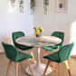 Comedor Mesa Tulip Stone 100cms + 4 Sillas Mariposa Velvet - Miniatura 6