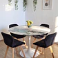 Comedor Mesa Tulip Stone 100cms + 4 Sillas Mariposa Velvet - Miniatura 8