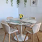 Comedor Mesa Tulip Stone 100cms + 4 Sillas Mariposa Velvet - Miniatura 9