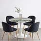 Comedor Mesa Tulip Marmol Stone 100cms + 4 Sillas Bread Gold - Miniatura 2