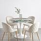 Comedor Mesa Tulip Marmol Stone 100cms + 4 Sillas Bread Gold - Miniatura 1