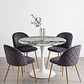Comedor Mesa Tulip Marmol Stone 100cms + 4 Sillas Bread Gold - Miniatura 4