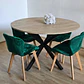 Comedor Warwick Rustica 100cm + 4 Sillas Mariposa Velvet - Miniatura 1