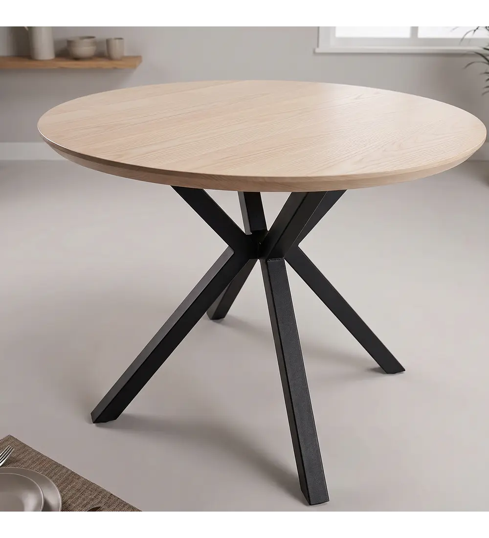Comedor Warwick Rustica 120cm + 4 Sillas Mariposa Velvet