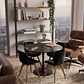 Comedor Mesa Tulip Stone Negra 100cms + 4 Sillas Mariposa Velvet - Miniatura 8