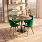 Comedor Mesa Tulip Stone Negra 100cms + 4 Sillas Mariposa Velvet - Miniatura 10