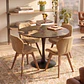 Comedor Mesa Tulip Stone Negra 100cms + 4 Sillas Mariposa Velvet - Miniatura 11