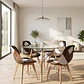 Comedor Eames Vidrio 100cms + 4 Sillas Patchwork Davinci - Miniatura 1