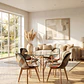 Comedor Eames Vidrio 100cms + 4 Sillas Patchwork Davinci - Miniatura 2