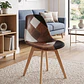 Comedor Eames Vidrio 100cms + 4 Sillas Patchwork Davinci - Miniatura 4