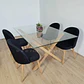 Comedor Medlock 140x90cm + 4 Sillas Bread Lino Wood - Miniatura 11