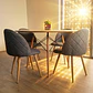 Comedor Mesa Wood 100cm + 4 Sillas Bread Lino Wood - Miniatura 1