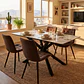Comedor Madrid Stone 140x80cms + 4 Sillas Capitonne Top Velvet Black - Miniatura 2