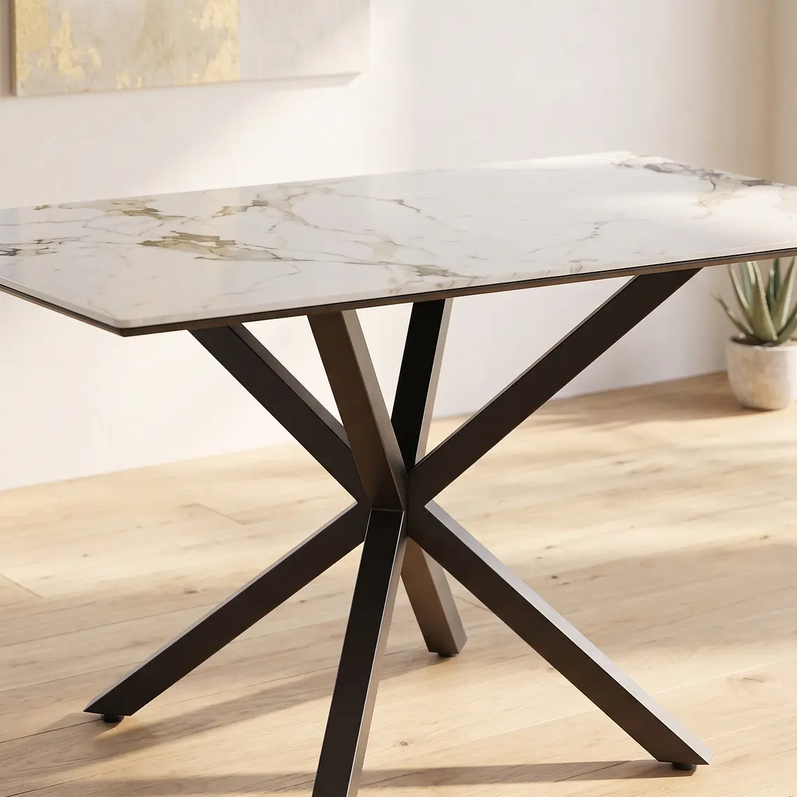 Comedor Madrid Stone 140x80cms + 4 Sillas Capitonne Top Velvet Black 4