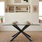 Comedor Madrid Stone 140x80cms + 4 Sillas Capitonne Top Velvet Black - Miniatura 5