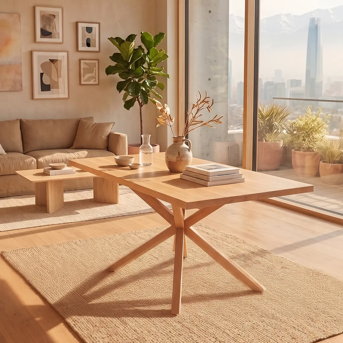 Mesa Madrid Rectangular Wood 2