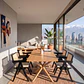 Comedor Madrid Wood 140x80cms + 4 Sillas Chandigarth con Cojin - Miniatura 1