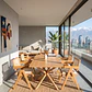 Comedor Madrid Wood 140x80cms + 4 Sillas Chandigarth con Cojin - Miniatura 2