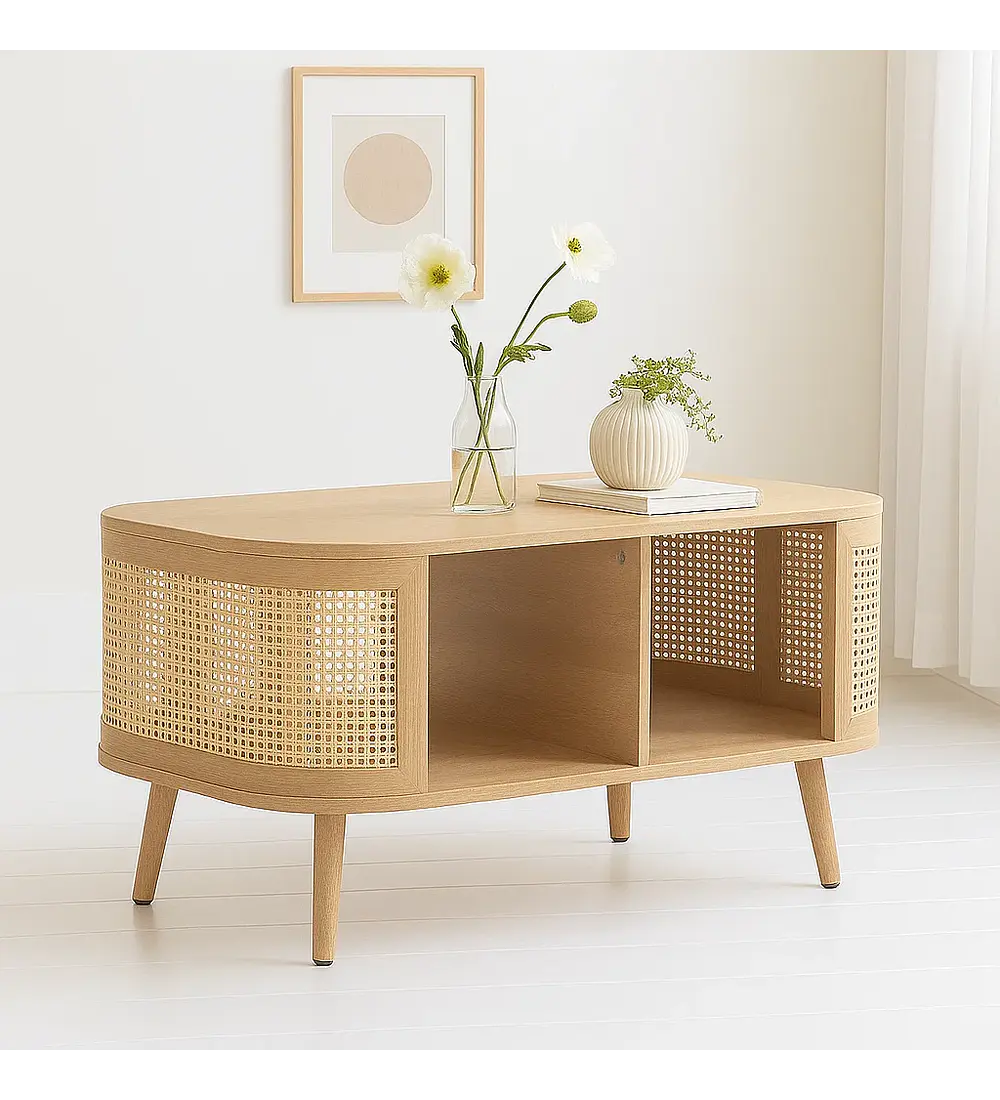 Mesa de Centro Siena Rattan - Natural