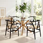 Comedor Mesa Warwick 120cm + 4 Sillas Wishbone - Miniatura 1
