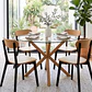 Comedor Warwick 120cm + 4 Sillas Fresno Madera - Miniatura 10