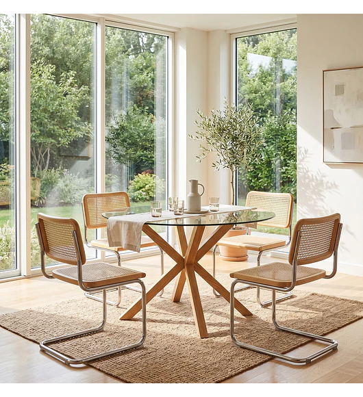 Comedor Warwick 120cm + 4 Sillas Breuer